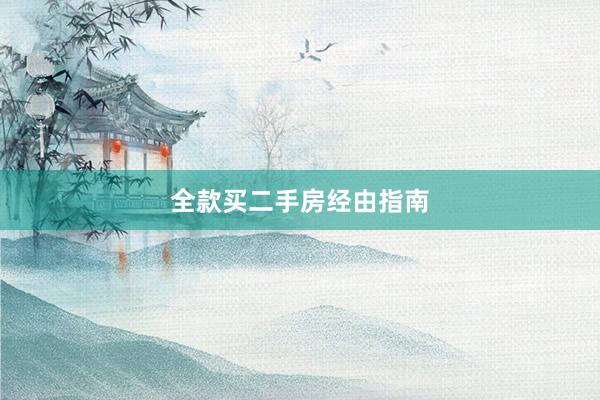 全款买二手房经由指南